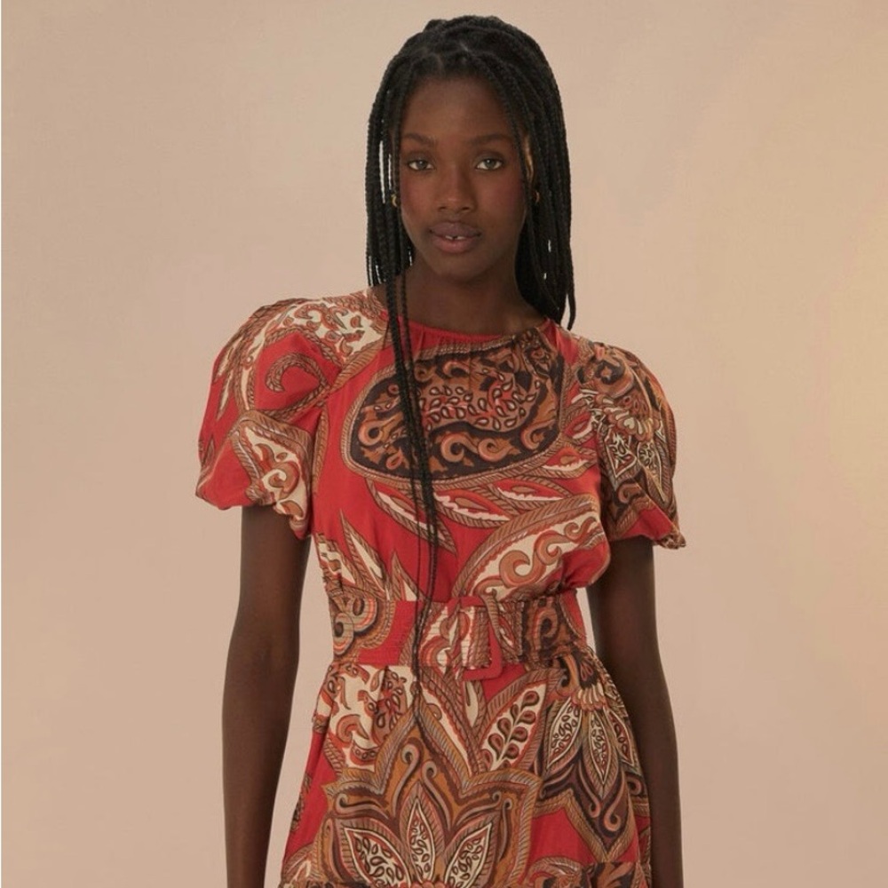 FARM Rio Puff Sleeve Mini Sundress - Picture 3 of 6